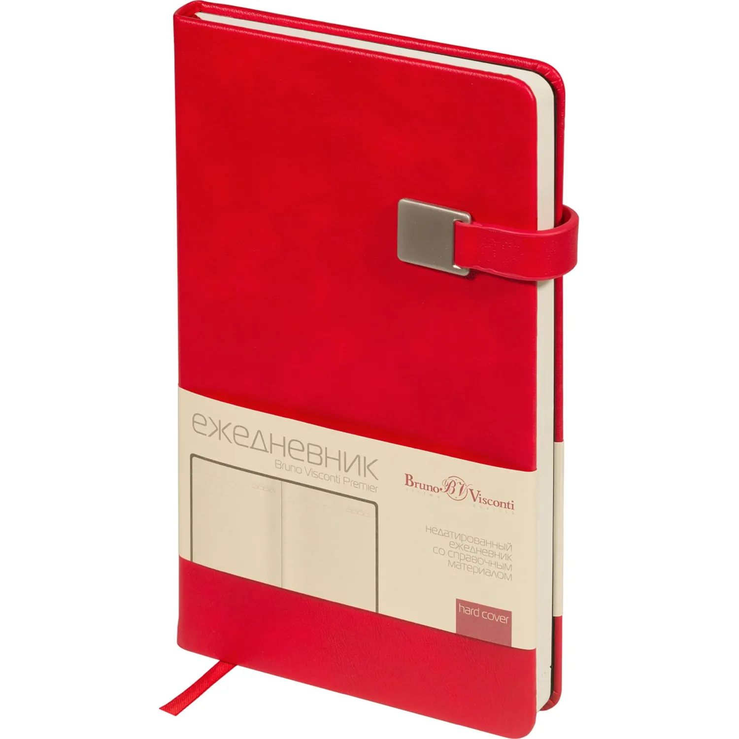 Ежедневник недатированный  А5 Premier (красный) 3-686/01