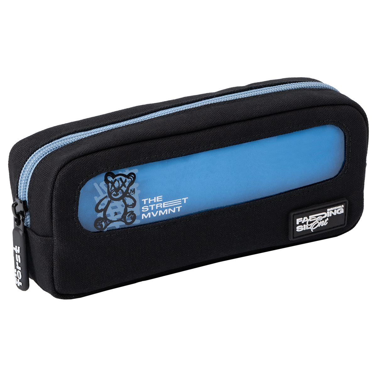 Пенал мягкий с прозрачным окошком, 1 отделение, 205*80*50 Först "Street Fashion", текстиль с ПВХ