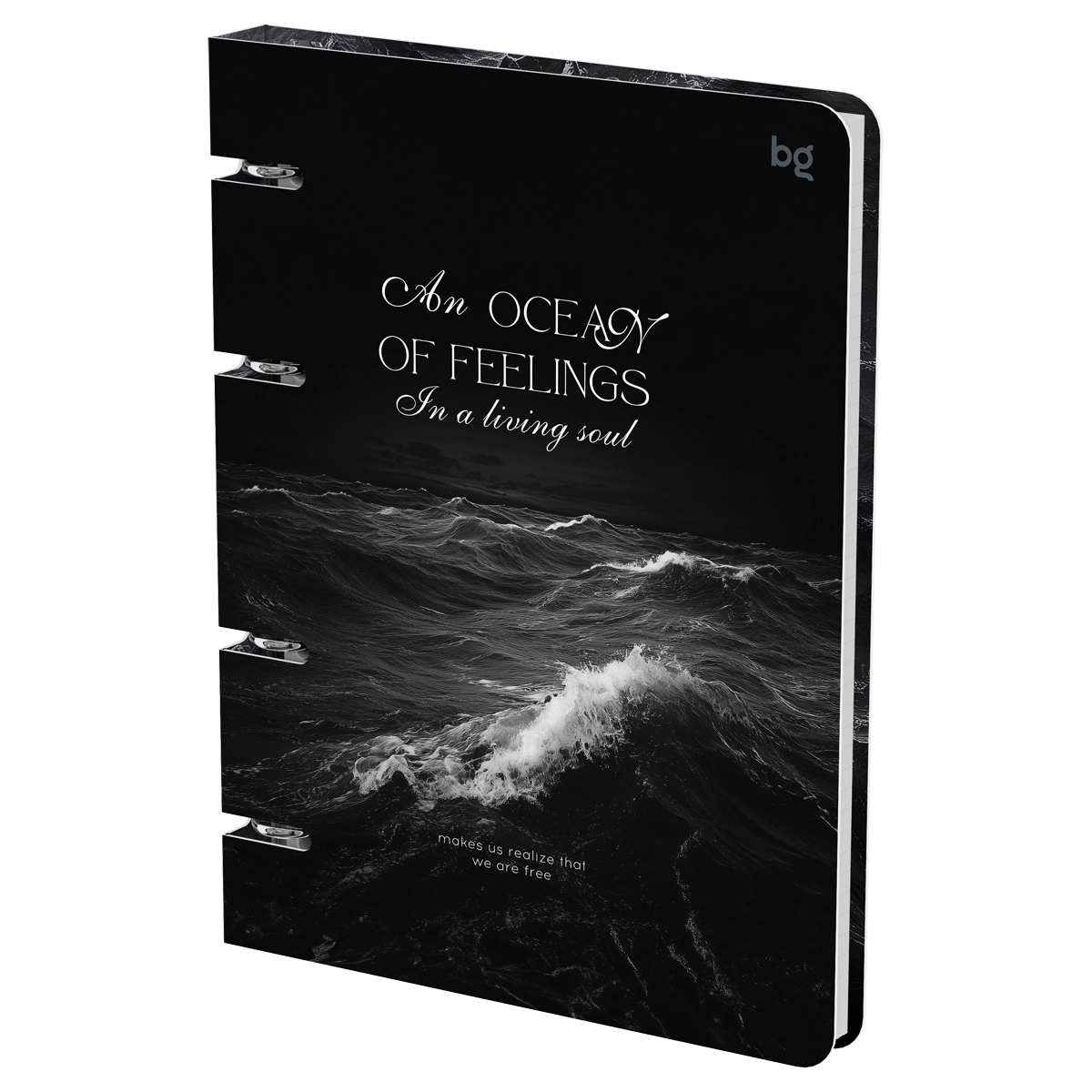 Тетрадь на кольцах А5, 120л., BG "Ocean", картон, матовая ламинация