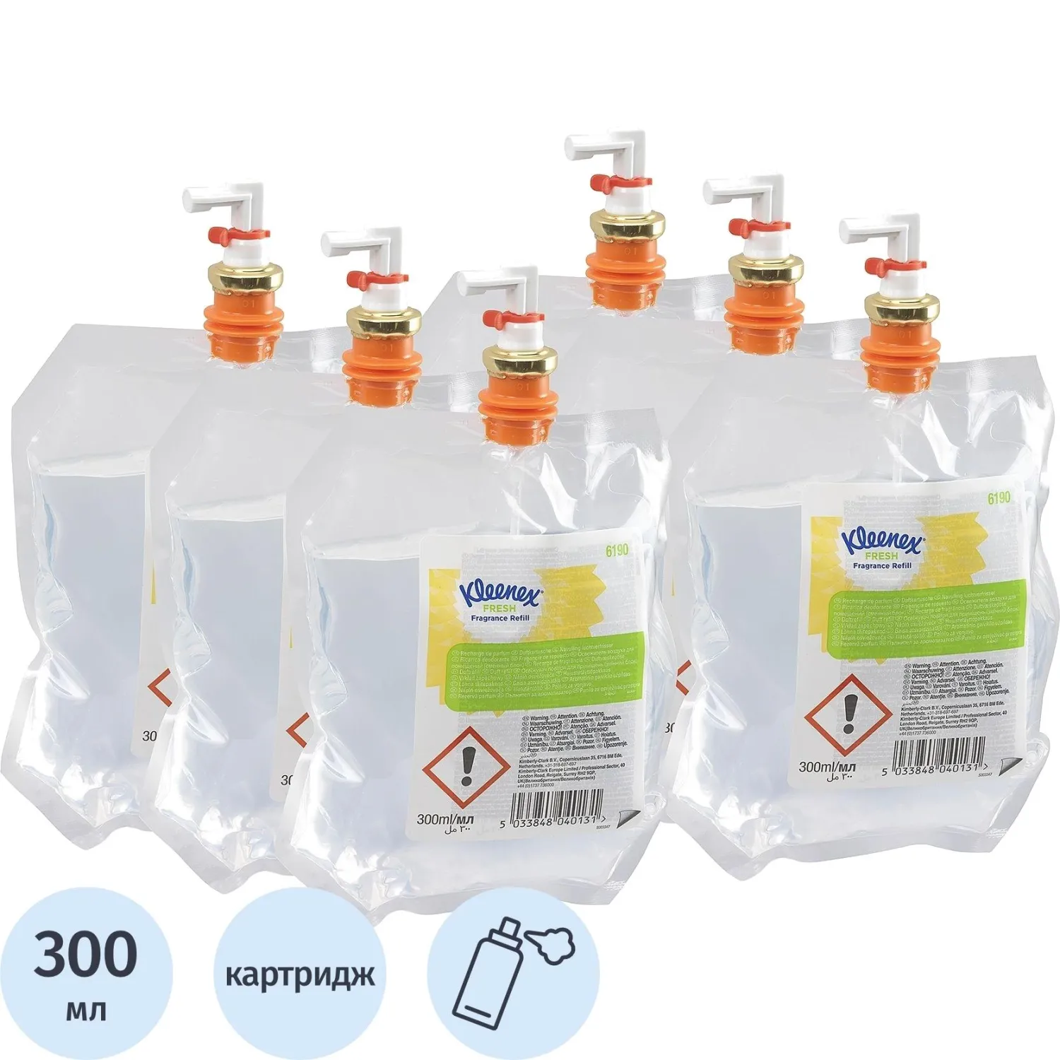 Картридж сменный Освежитель воздуха д/дисп КК Kleenex Свежесть, 6 шт 6190