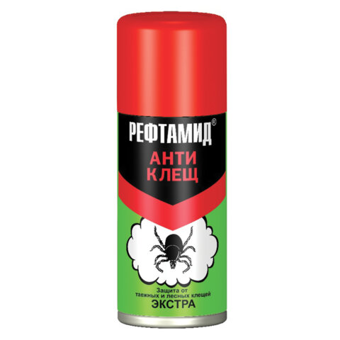 Средство аэрозольное инсектоакарицидное от клещей 100мл РЕФТАМИД "ЭКСТРА", ш/к 26637, 5-03.08.015.08