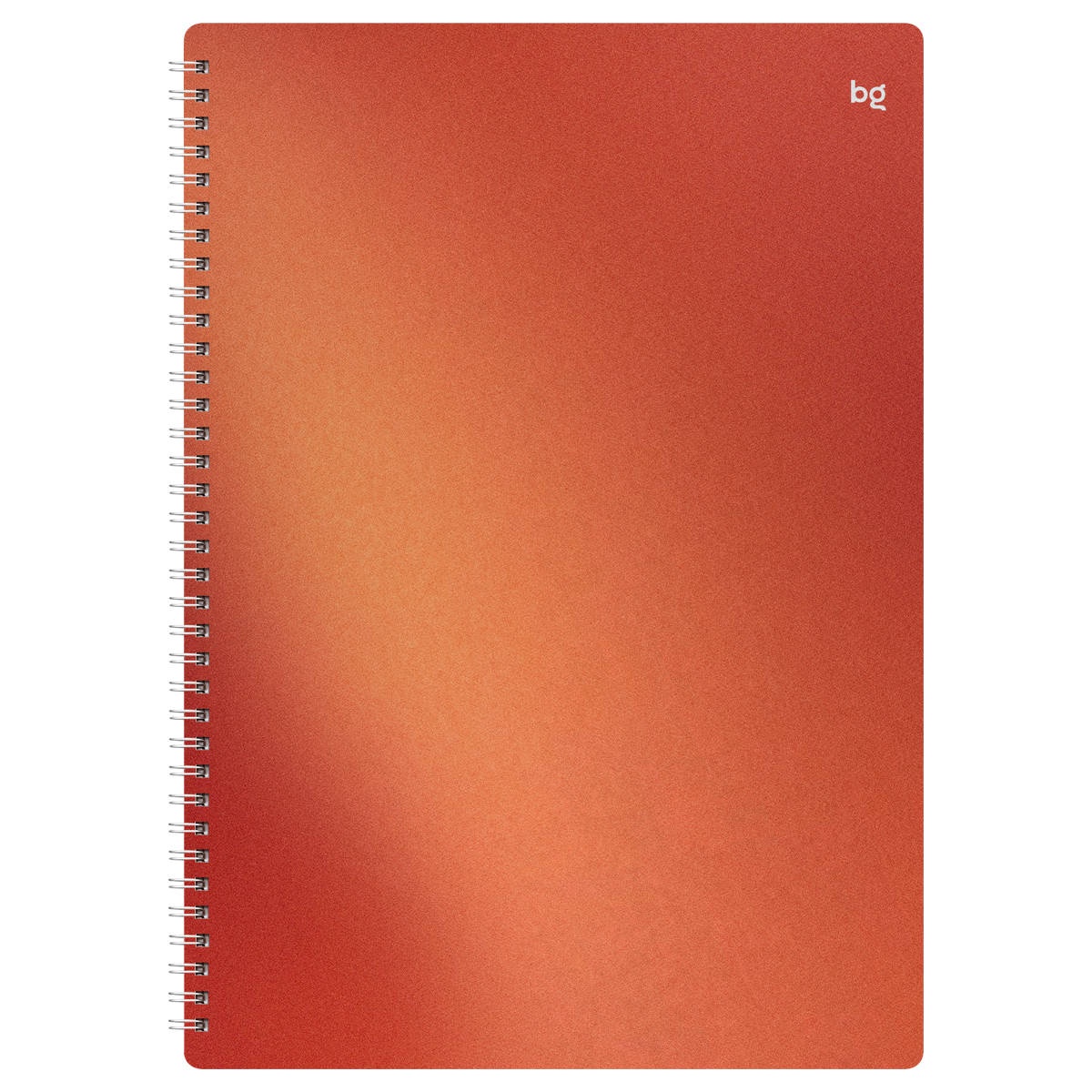 Тетрадь 80л., А4, клетка, на гребне BG "Сияние", пластиковая обложка, оранжевый