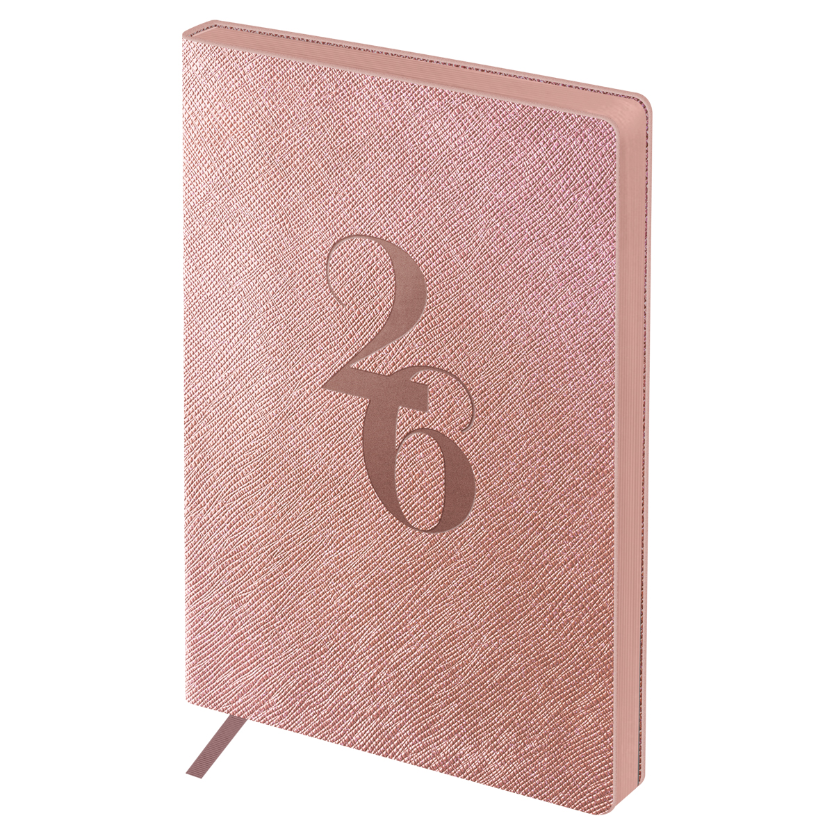 Ежедневник датированный 2026г., А6+, 176л., мягкий переплет, кожзам, BG "Shine. Candy", светло-розовый, цветной срез