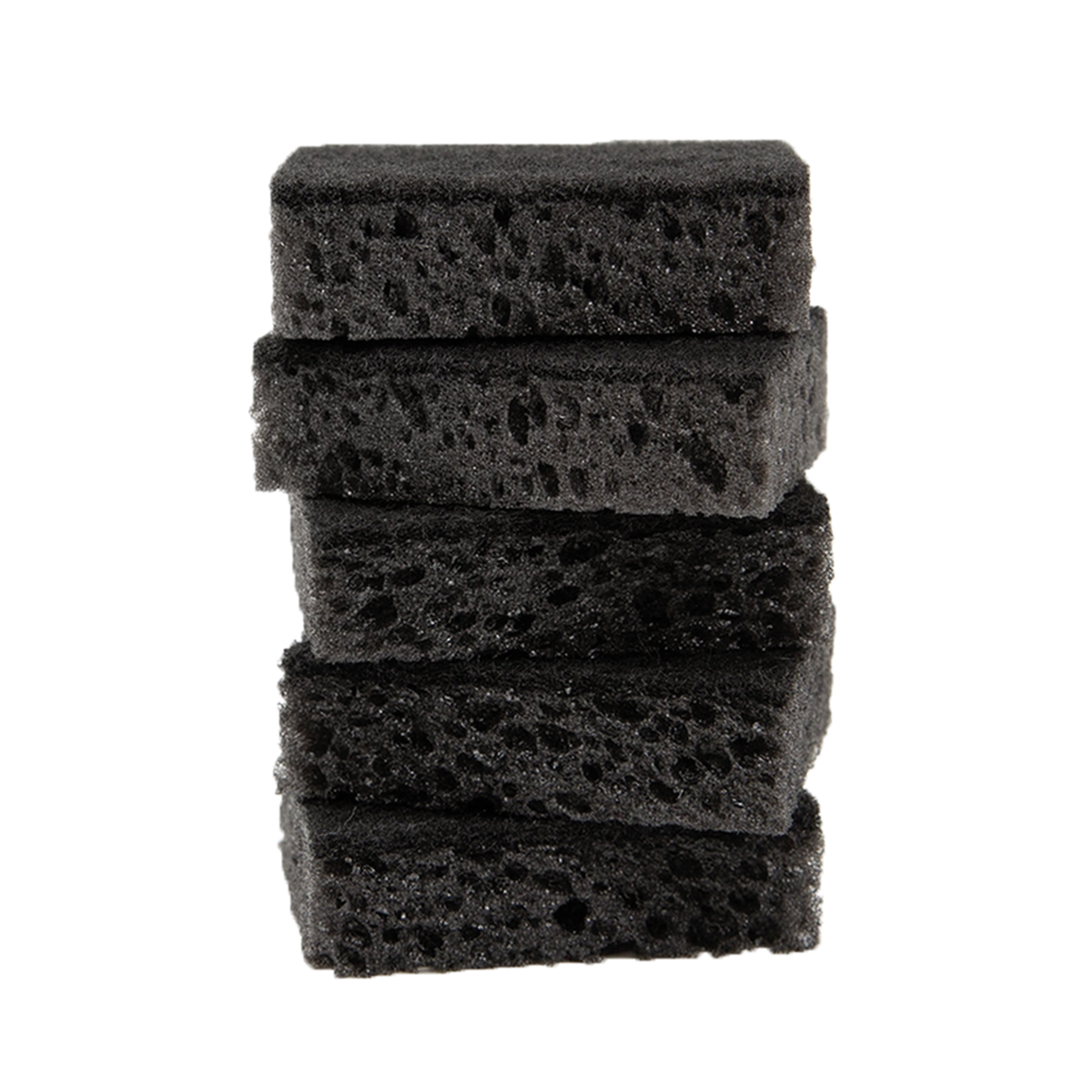 Губки для посуды OfficeClean, Black, крупнопористый поролон с абразивным слоем, 9,5*6,5*3,5см, 5шт
