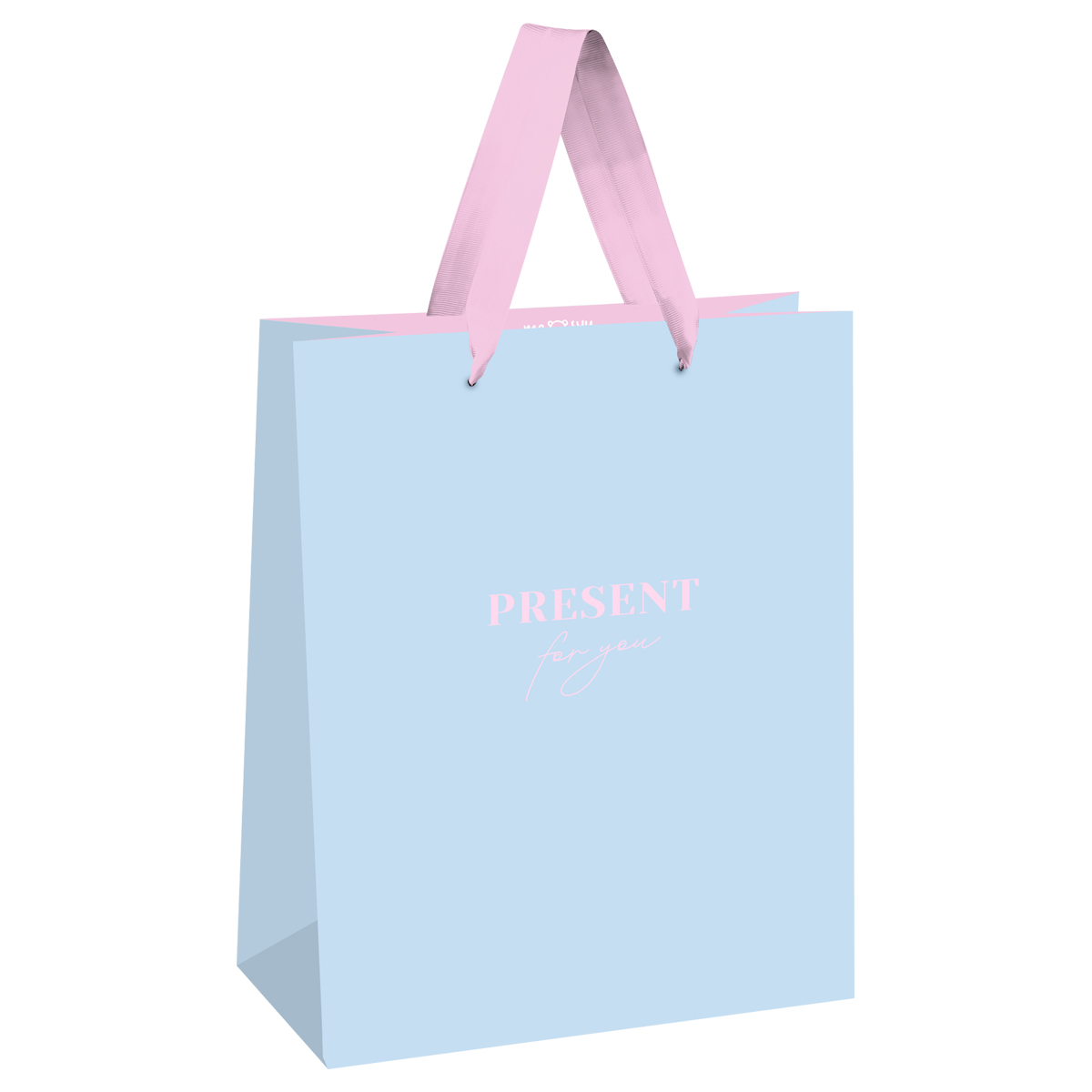 Пакет подарочный 33*42*12см MESHU "Monochrome. Blue", матовая ламинация