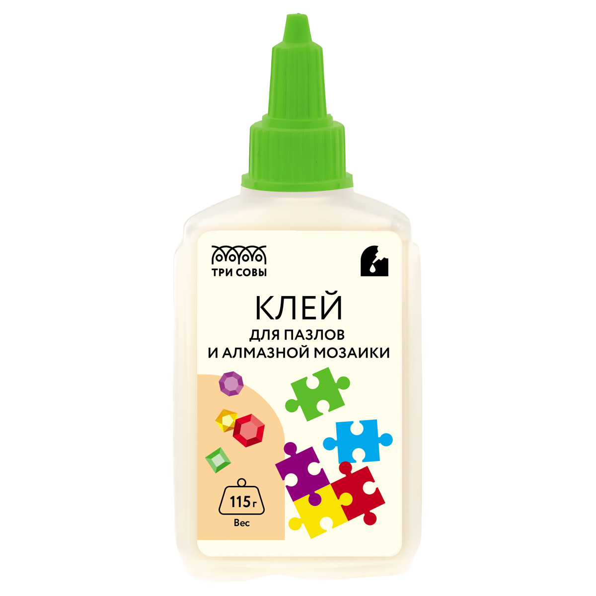 Клей для пазлов и алмазной мозаики ТРИ СОВЫ, 115г