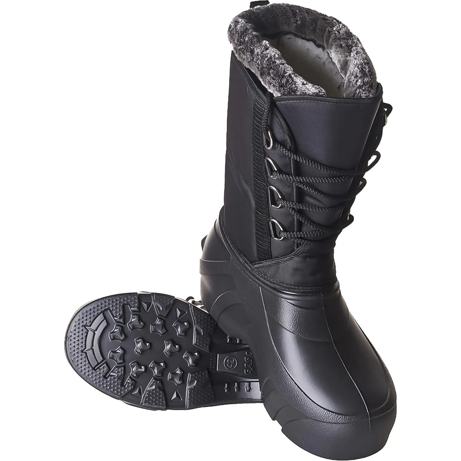 Сапоги мужские из ЭВА со вставным чулком  (шнур) -50С (Б-16)  черный р.44