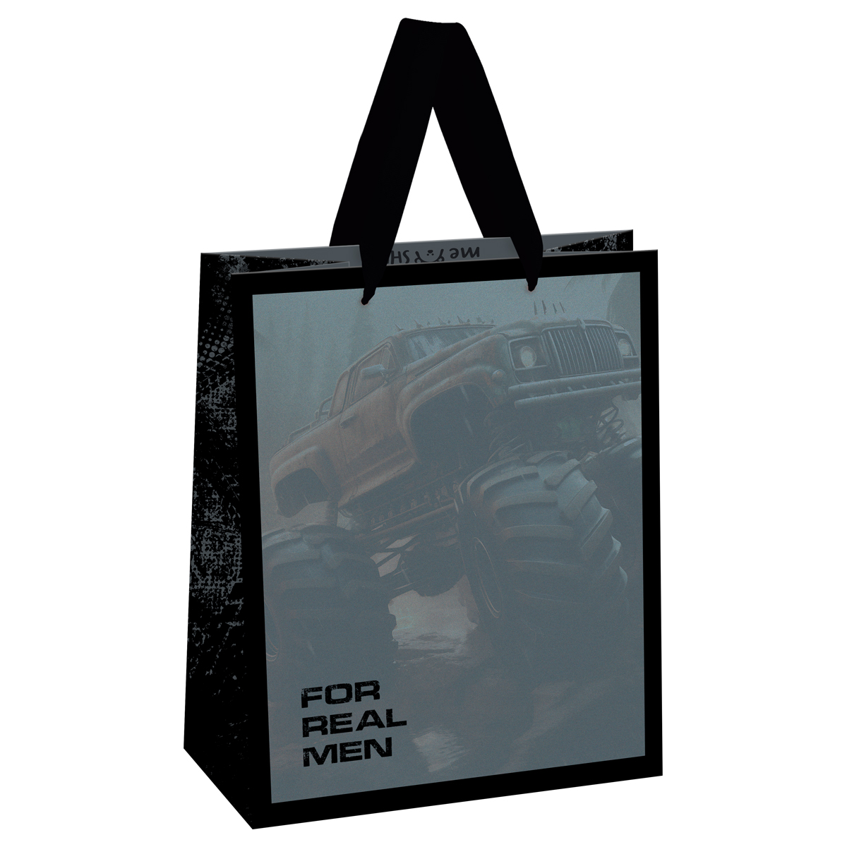 Пакет подарочный 18*23*10см MESHU "For man", выборочный лак,  матовая ламинация