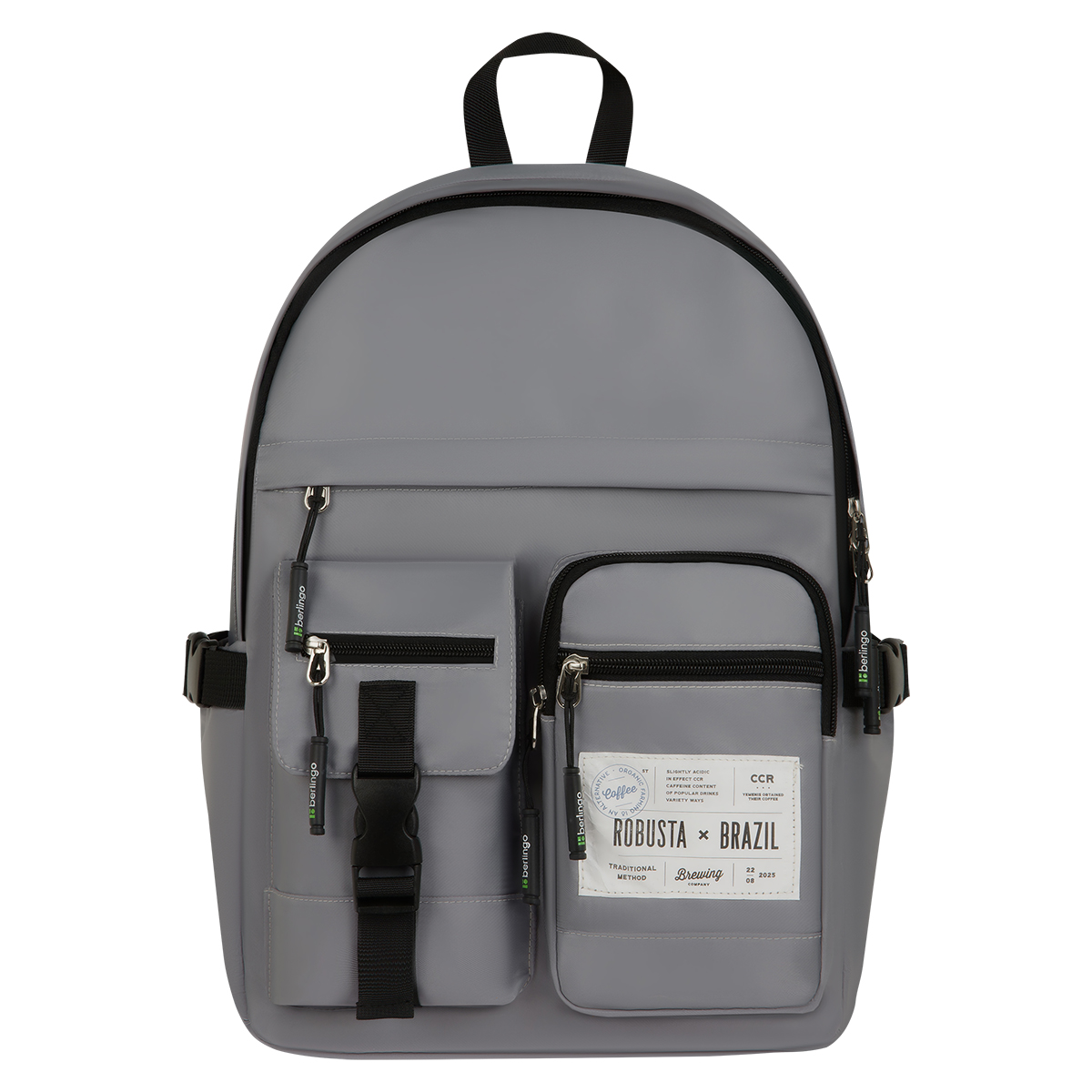 Рюкзак Berlingo Tasty "Graphite robusta", 40*28*17см, 1 отделение, 8 карманов, уплотненная спинка