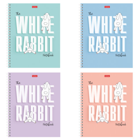 Тетрадь А5 48л. HATBER гребень, клетка, обложка картон, Следуй за белым кроликом (мик, 48Т5В1гр