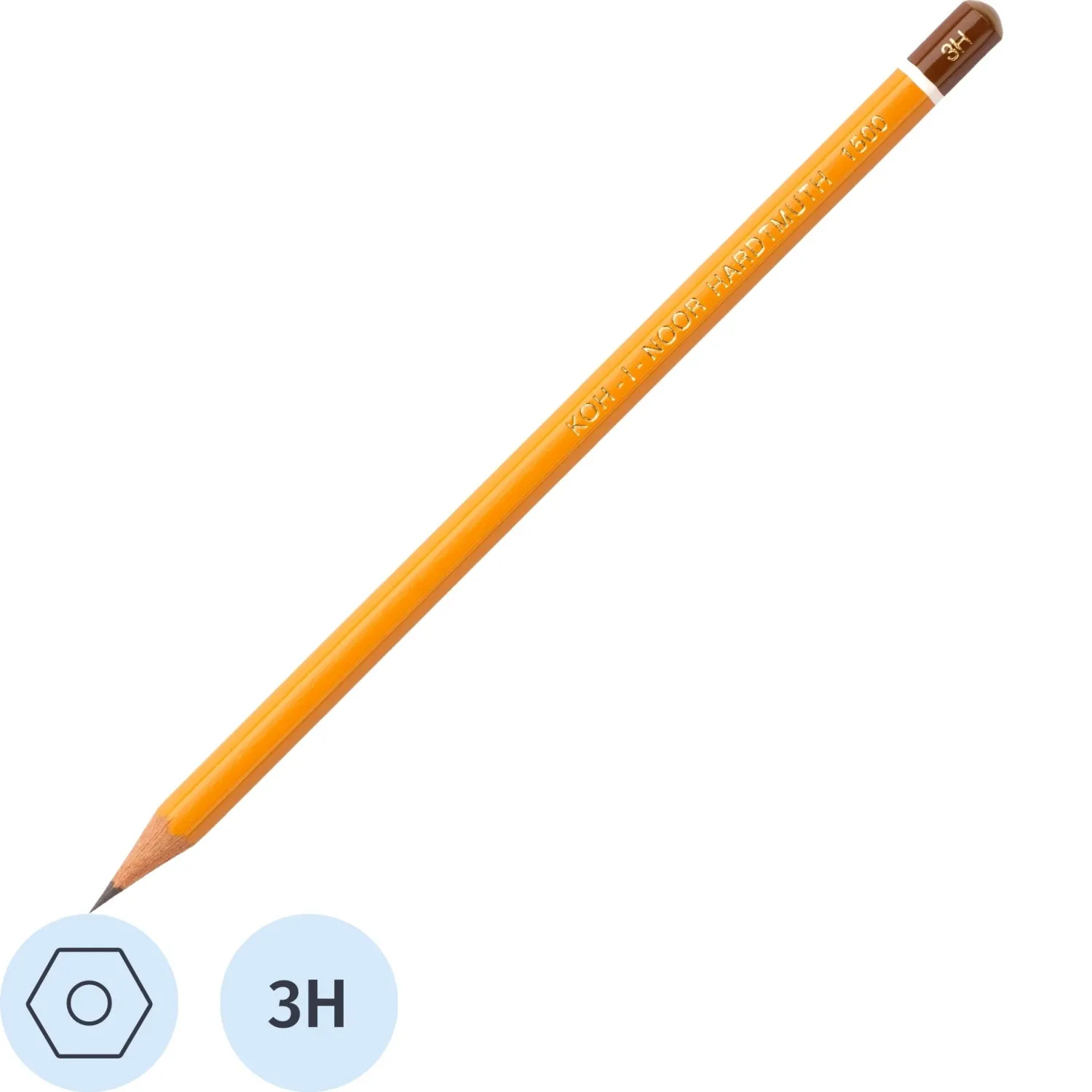 Карандаш чернографитный KOH-I-NOOR 1500/3H б/ласт, Чехия