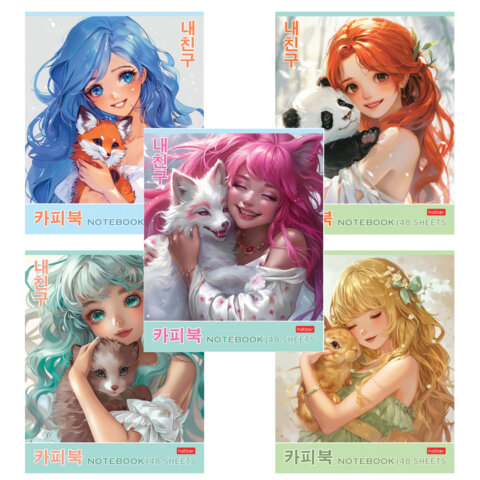 Тетрадь А5 48л. HATBER скоба, клетка, Soft-touch ламинация, Милый друг (микс в спайке), 089131, 48Т5лВ1