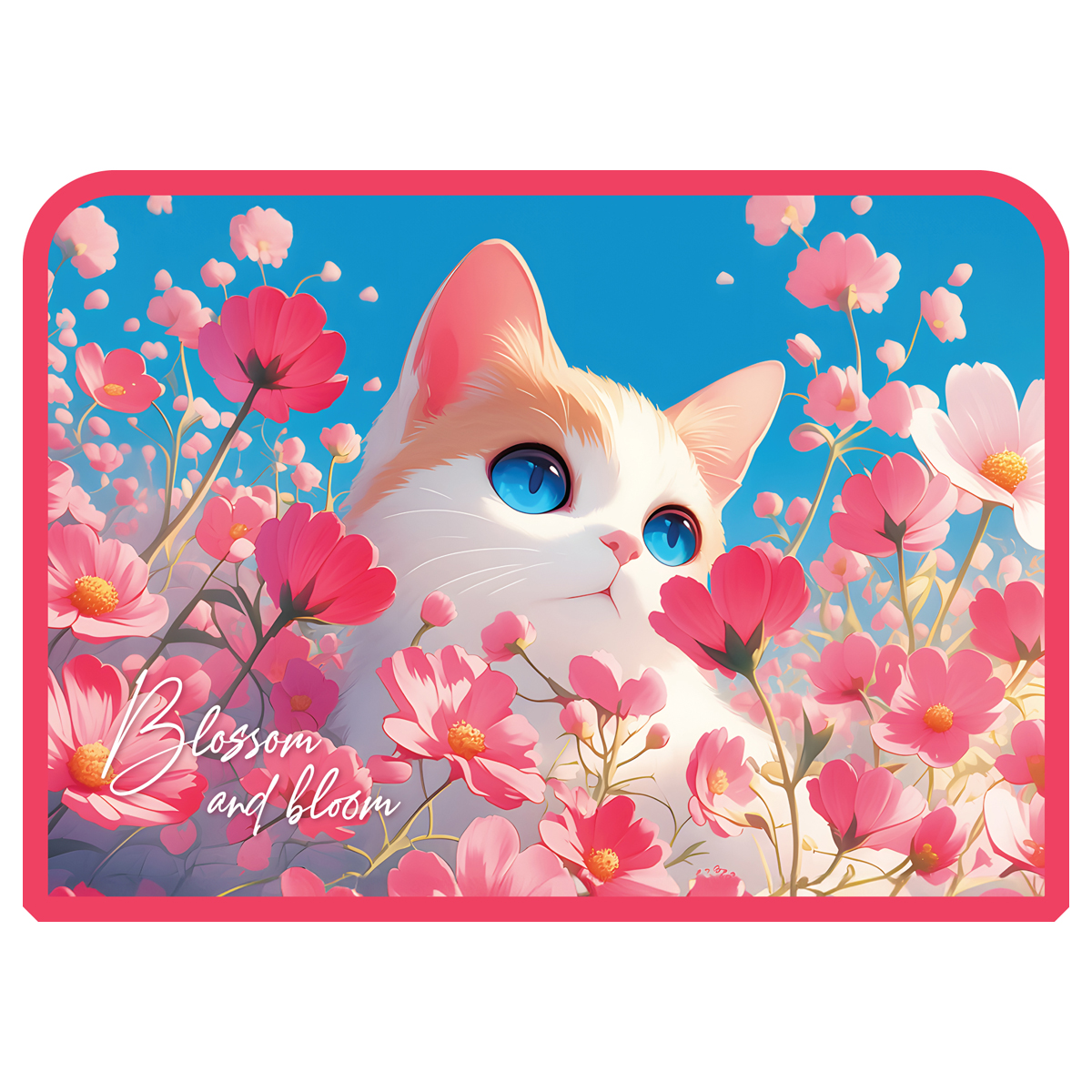 Папка с ручками А4 ArtSpace "The Kitten in the Poppies", пластик, на молнии, 45мм