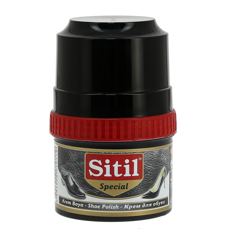 Крем для обуви Shoe Polish 60 ml,черн, крем-блеск, Sitil, 101.01 SKB