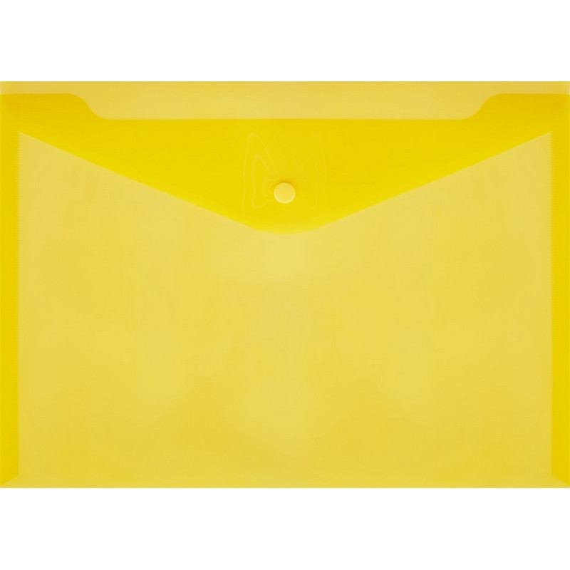 Папка-конверт на кнопке КНК 180 желтый прз. 10шт/уп