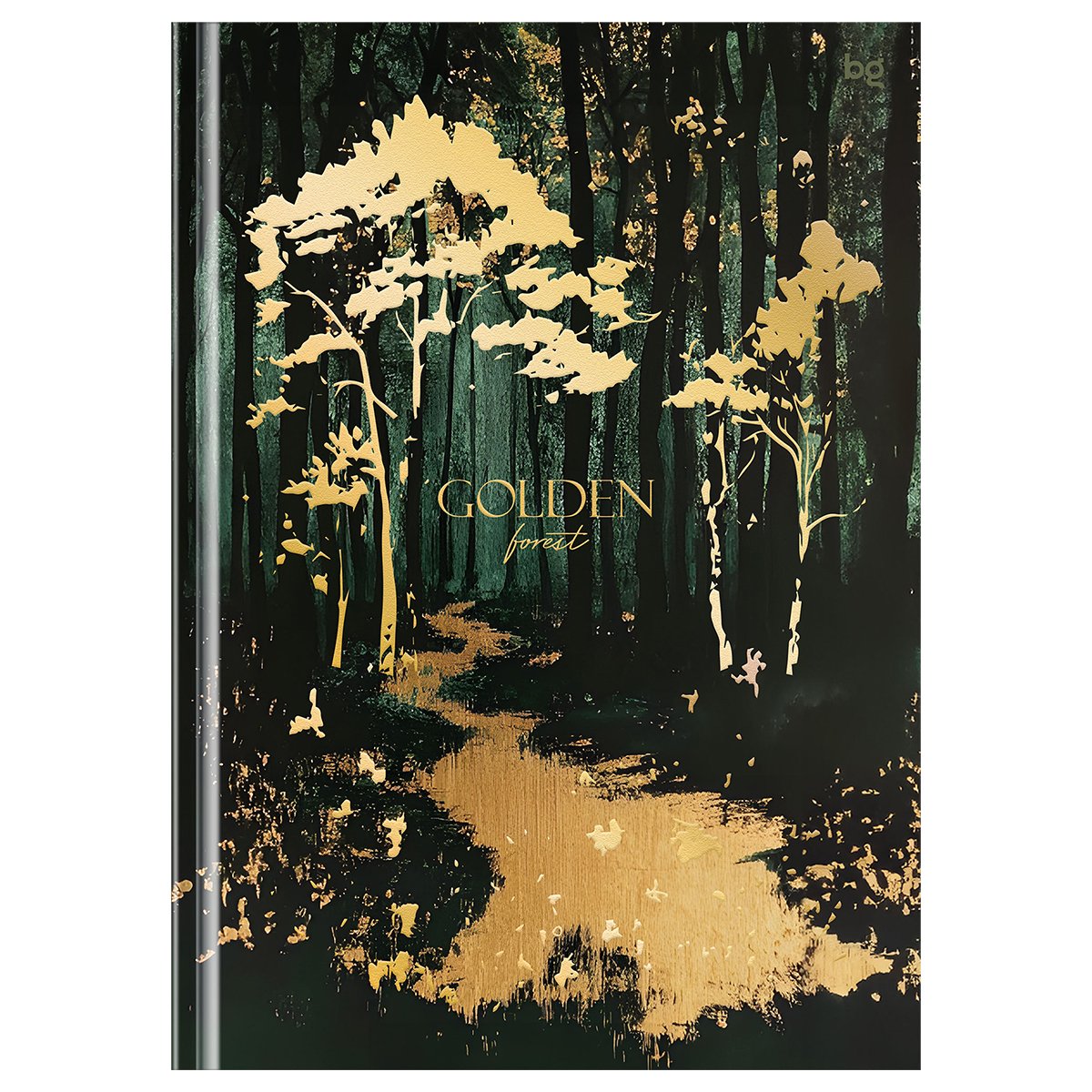 Бизнес-блокнот А5, 64л., евроформат, BG "Golden forest", матовая ламинация, тиснение фольгой