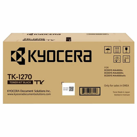 Тонер-картридж KYOCERA (TK-1270) ECOSYS MA4000x/MA4000fx/MA4000wifx, ресурс 10000 стр, оригинальный, 1T0C140NL0