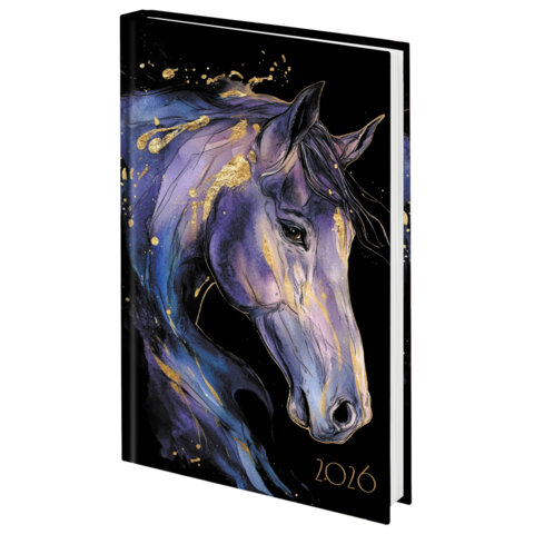 Ежедневник датированный 2026 145х215 мм, А5, STAFF, ламинированная обложка, "Символ года", 117317