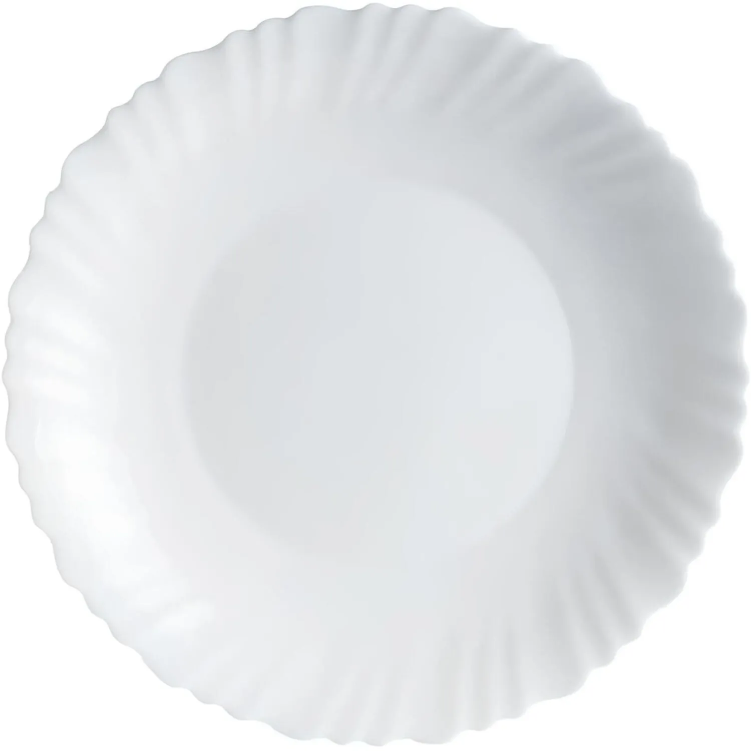 Тарелка глубокая Фестон 23см,стеклокерамика,белая, 6шт/уп