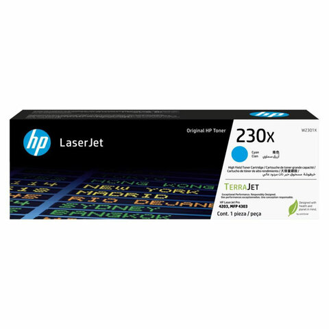 Картридж лазерный HP (W2301X) для Color LaserJet Pro 4303/4203, голубой, ресурс 5500 стр, оригинальный