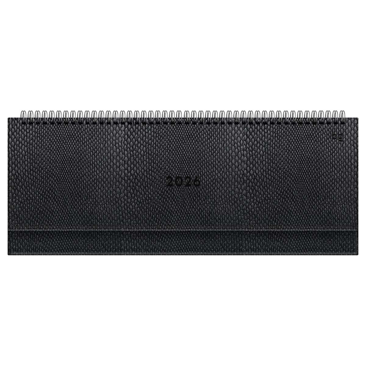 Планинг датированный 2026г., 64л., 330*130мм, кож.зам, BG "Python.Graphite", графитовый