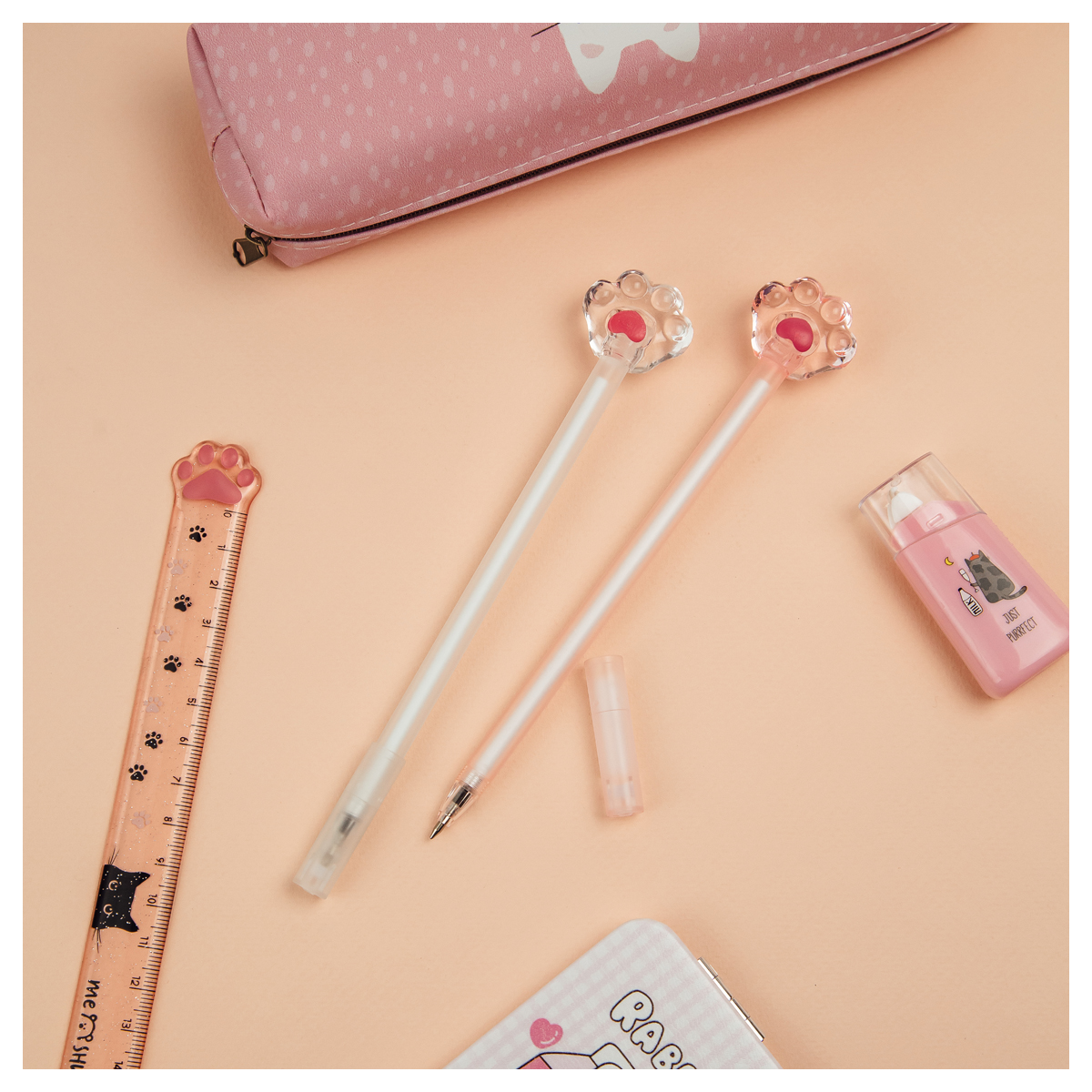 Ручка шариковая MESHU "Crystal Paw", синяя, 0,7мм, корпус ассорти