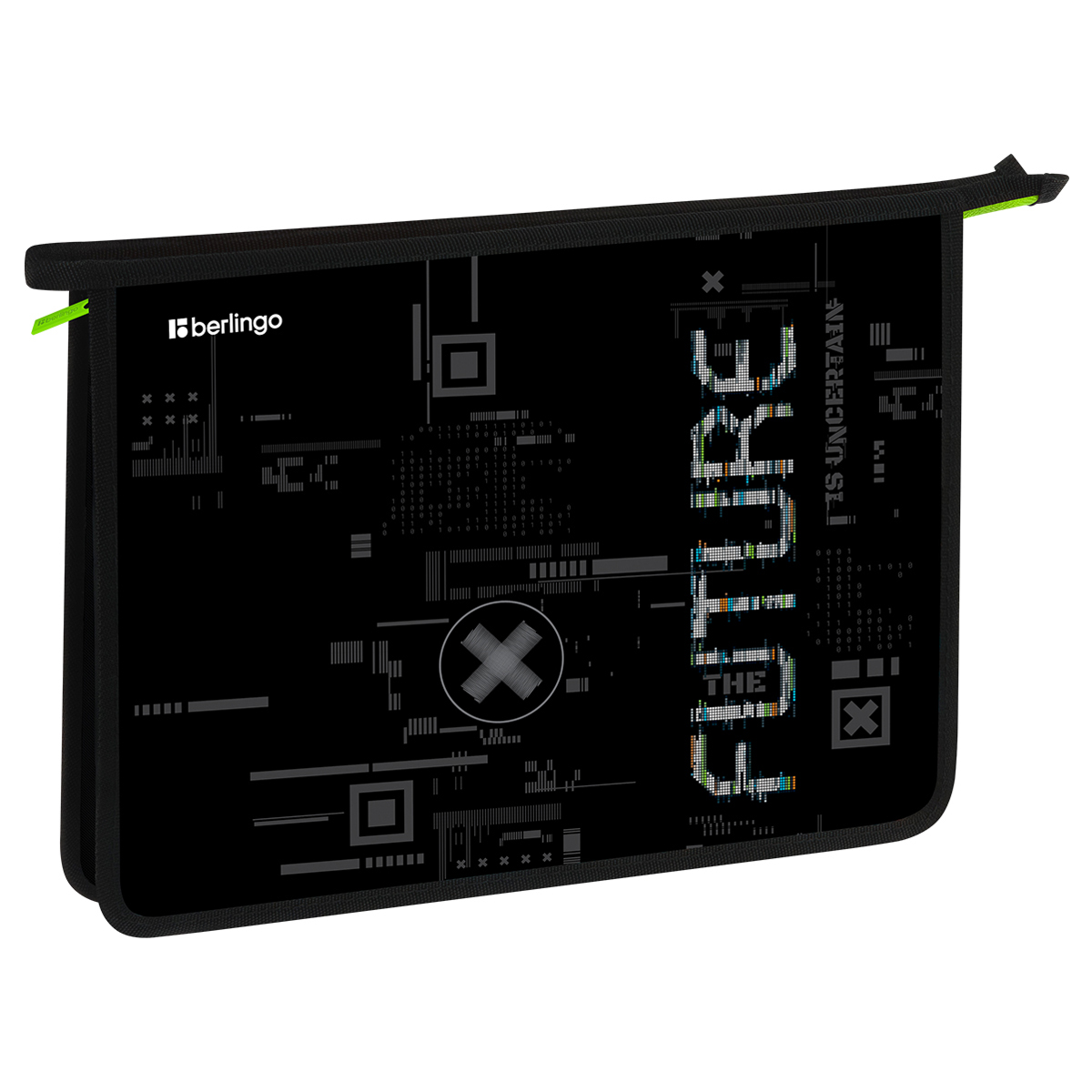 Папка для тетрадей 1 отделение, А4 Berlingo "FutureX", 340*245*40 мм, пластик, на молнии