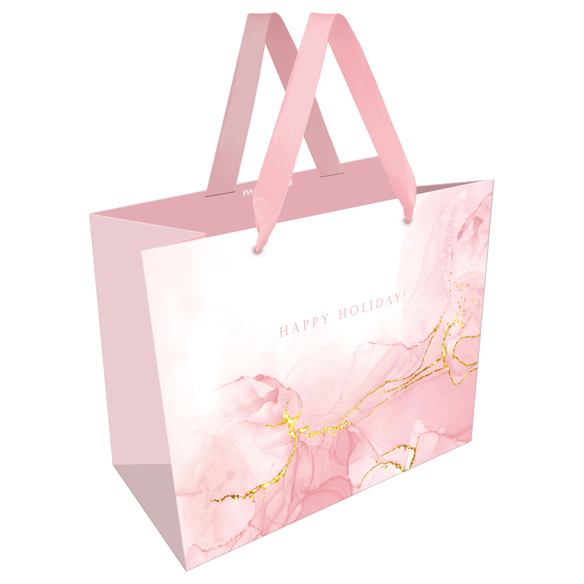 Пакет подарочный 32*26*12см MESHU "Marble pattern", фольга, матовая ламинация