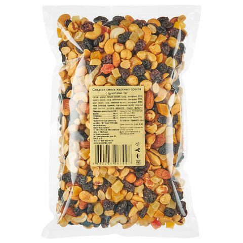 Смесь сладкая жареных орехов с цукатами, СЕМУШКА, 1 кг
