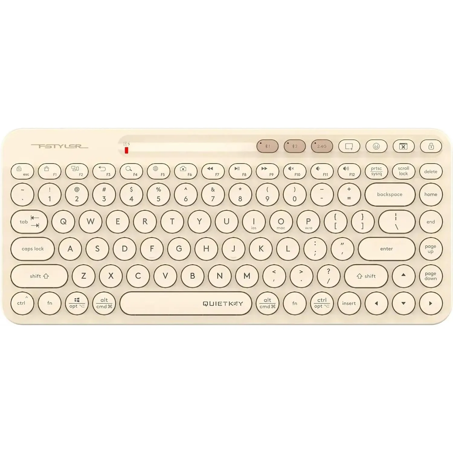 Клавиатура A4Tech Fstyler FBK36C AS бежUSB беспр.BT/RadioSlimMultim 2010369