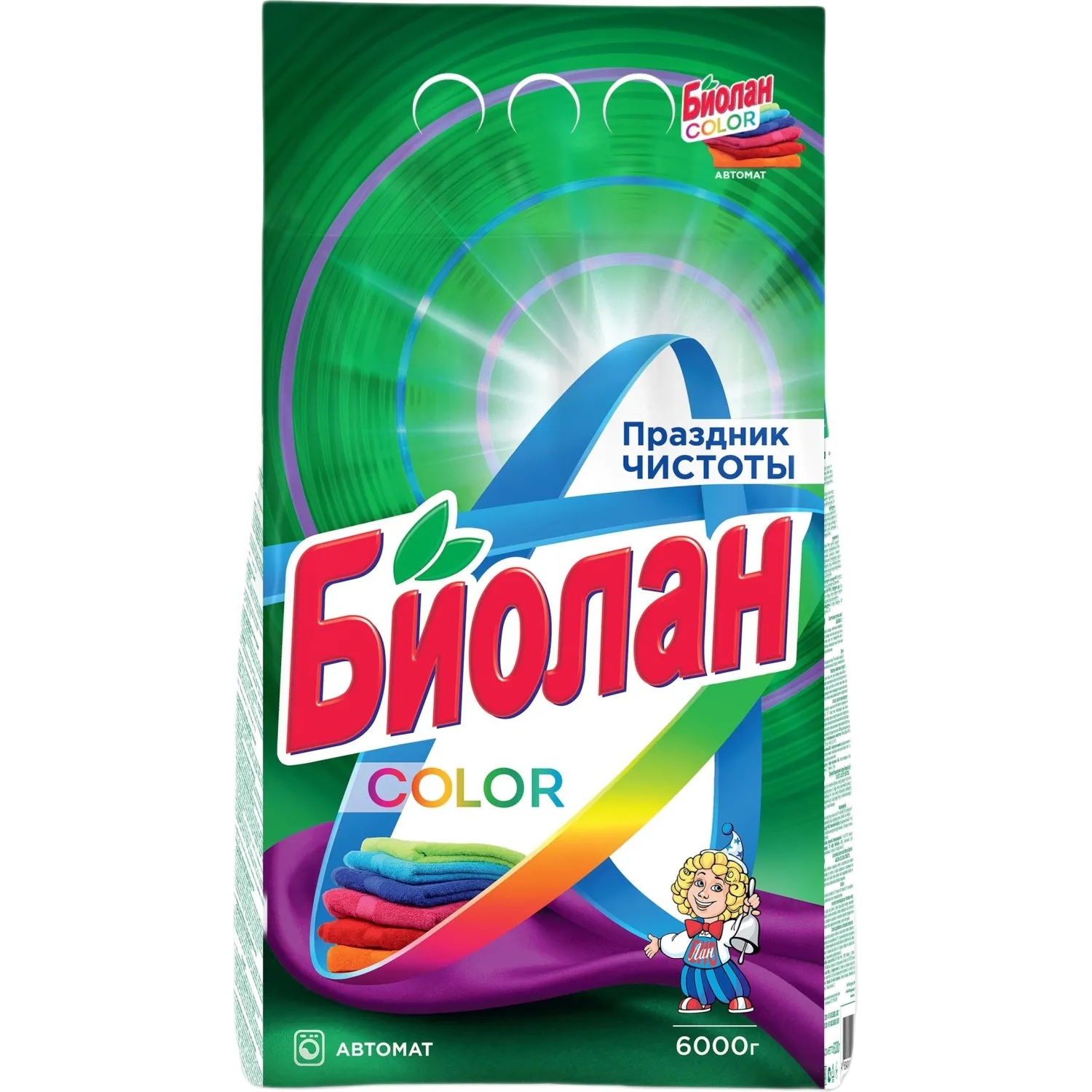 Порошок стиральный СМС Биолан Color Автомат 6000гр
