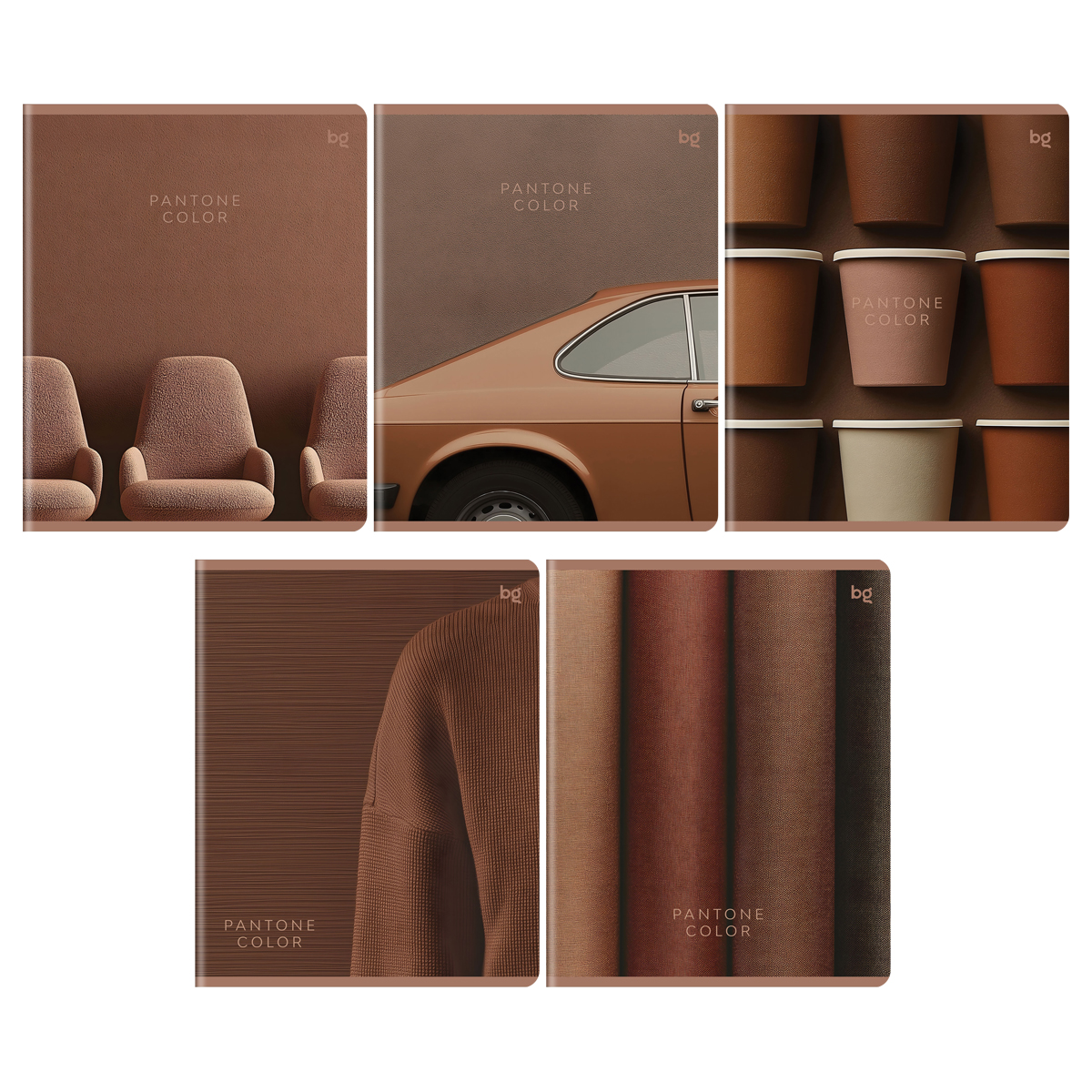 Тетрадь 48л., А5, клетка BG "Pantone color", матовая ламинация