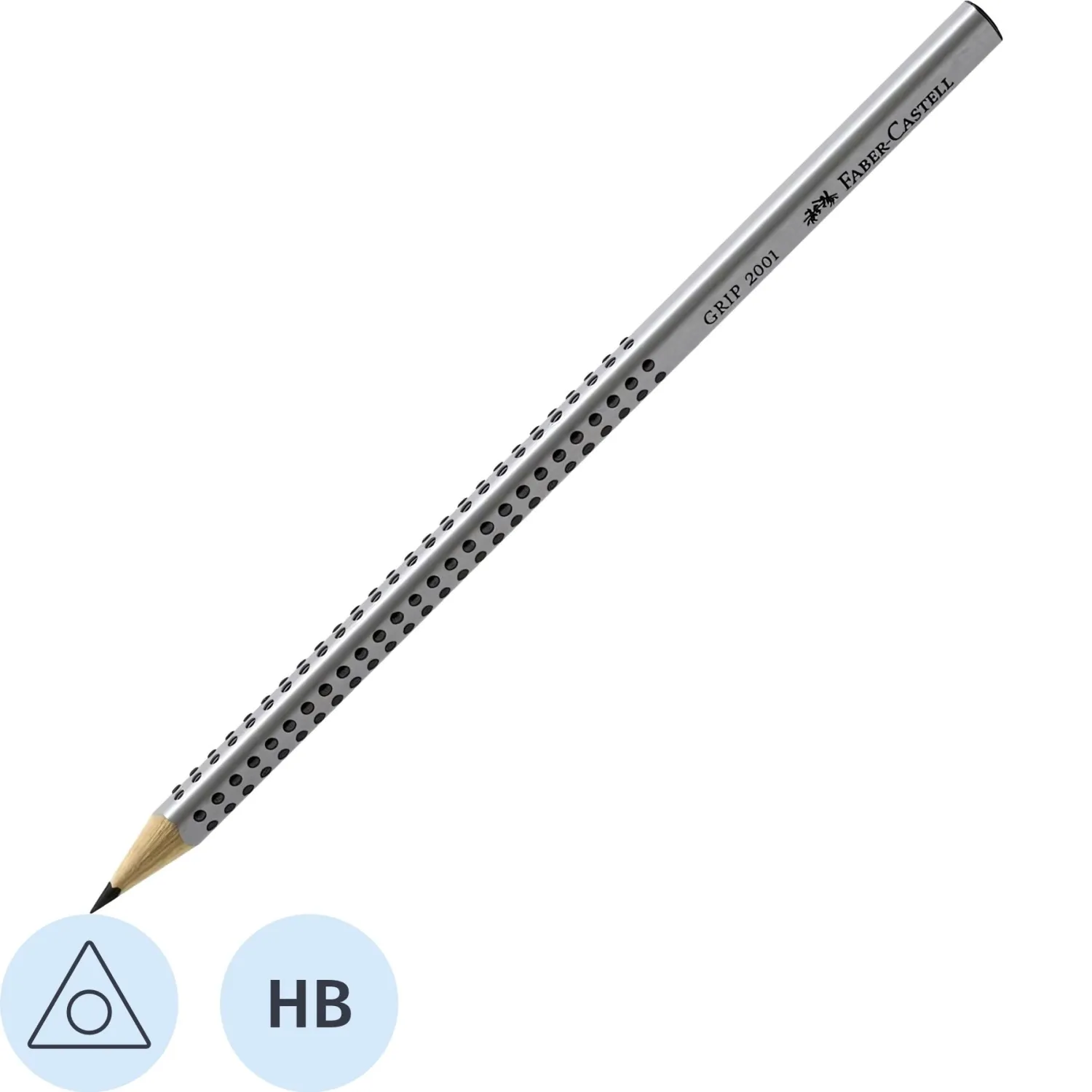 Карандаш чернографитный Faber-Castell GRIP 2001, НВ, б/ласт /117000
