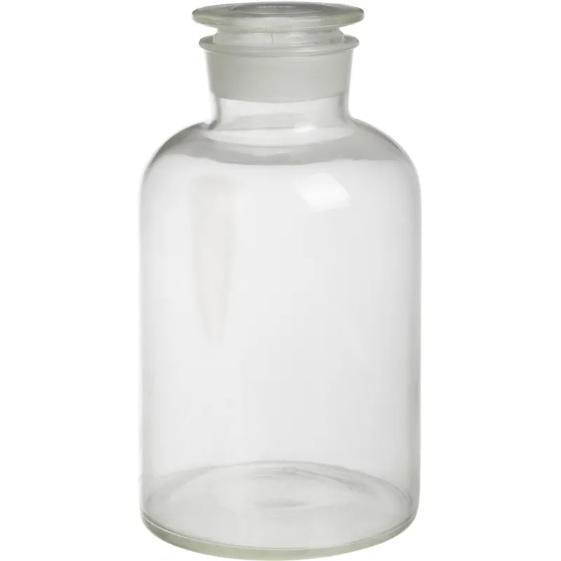 Склянка  5000 мл широкое горло светлая с прит. пробкой