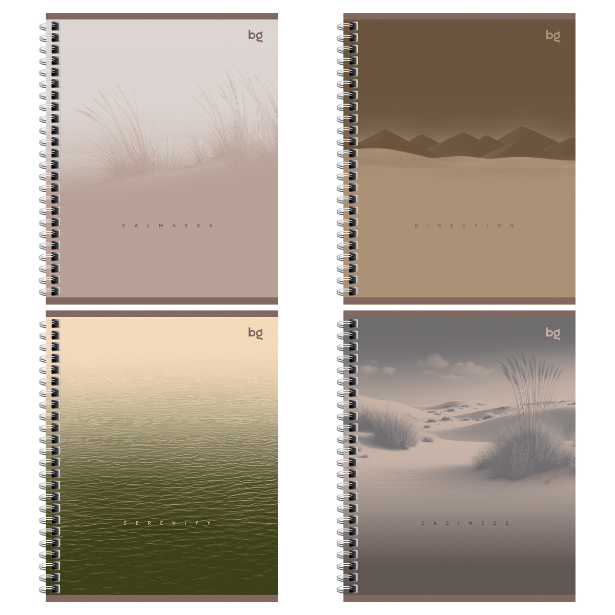 Тетрадь 48л., А5, клетка на гребне BG "Прикосновение тумана", "софт тач" ламинация