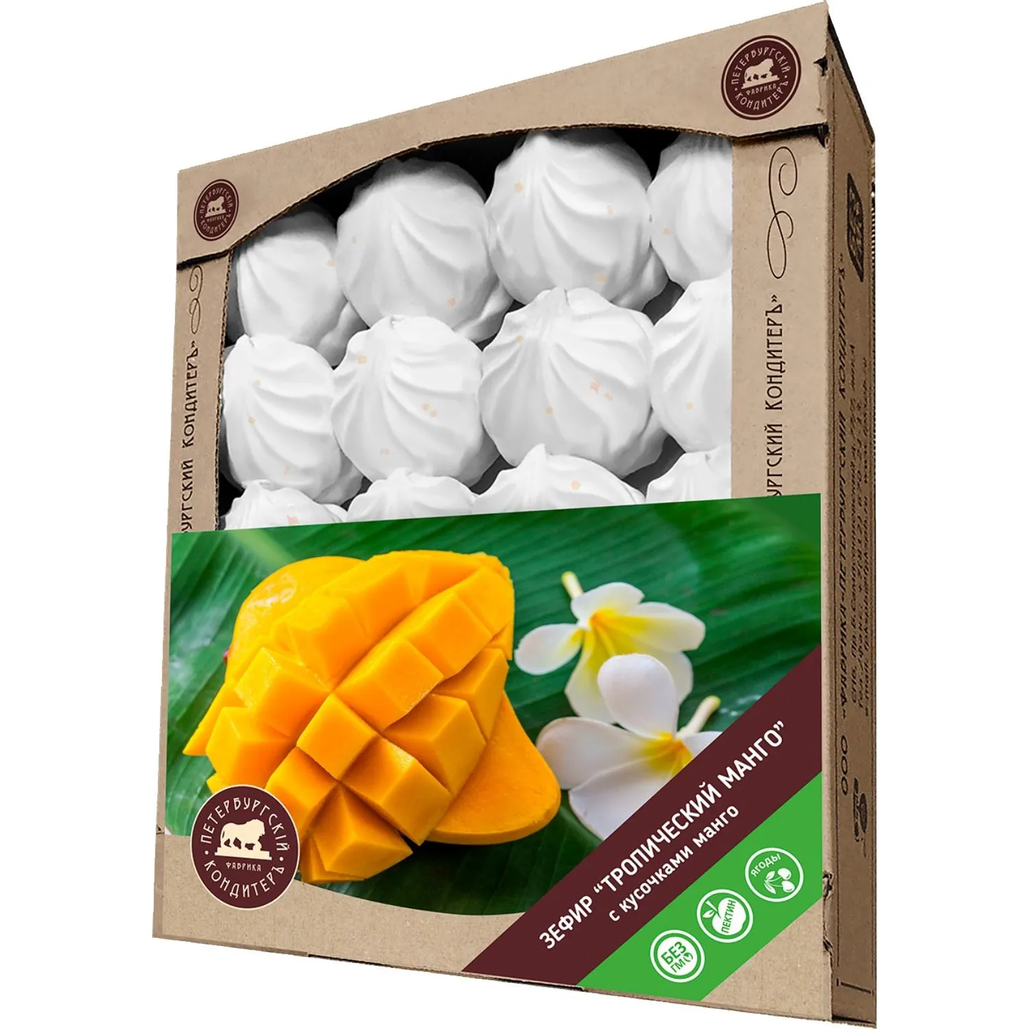 Зефир Тропический Манго Петербургский КондитерЪ с натур кус манго, TV, 1кг