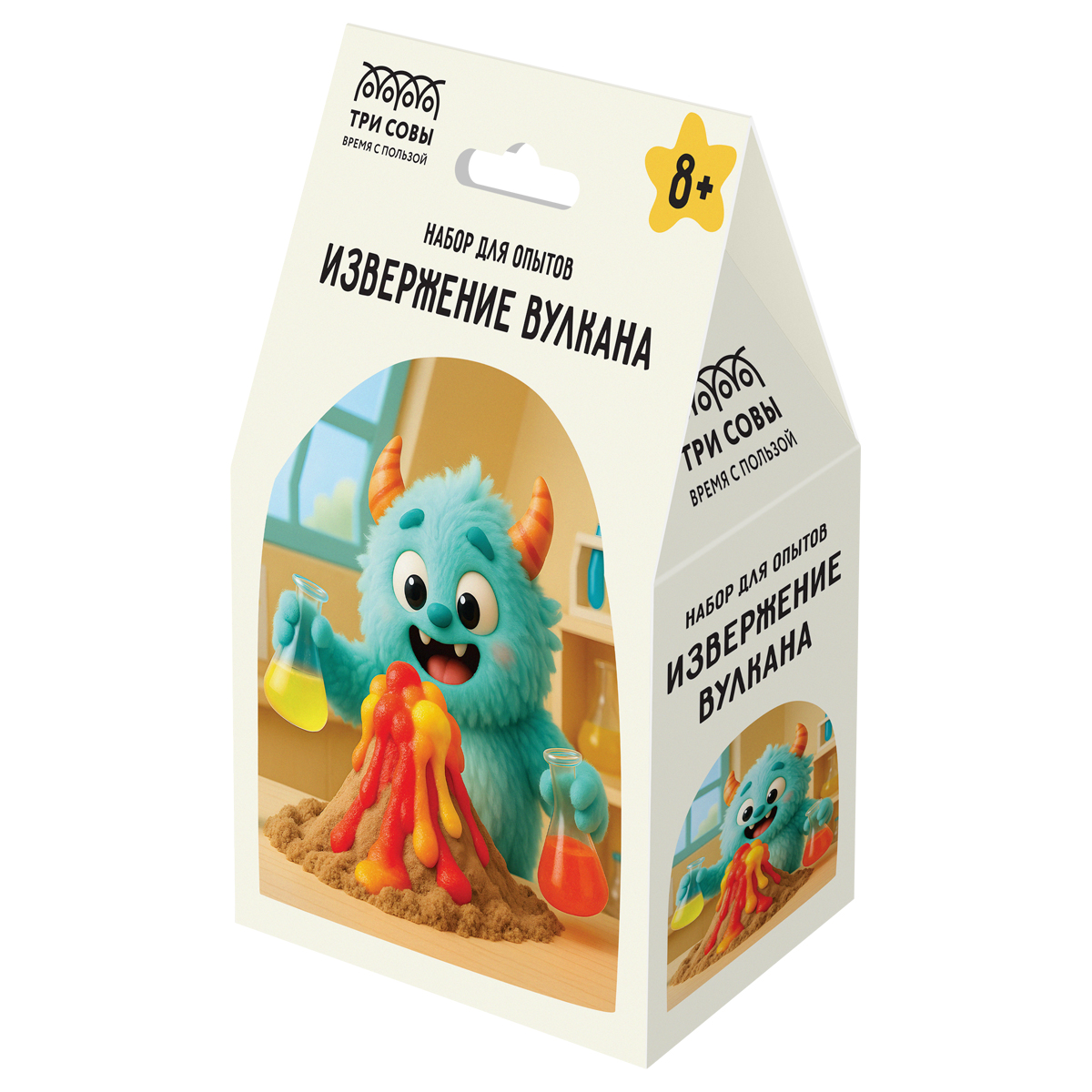 Набор для проведения опытов ТРИ СОВЫ "Извержение вулкана"