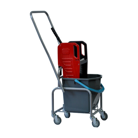 Тележка уборочная Eсо-Force, 1-съемное ведро 25л, отжим, металлический каркас, бесшумные колеса, 21EF/1