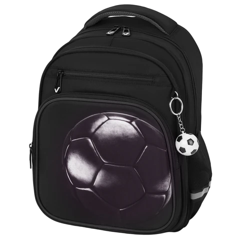 Рюкзак BRAUBERG PROFI, 2 отделения, с брелком, "Leather ball", 3D-панель, 36х27х19 см, 274416