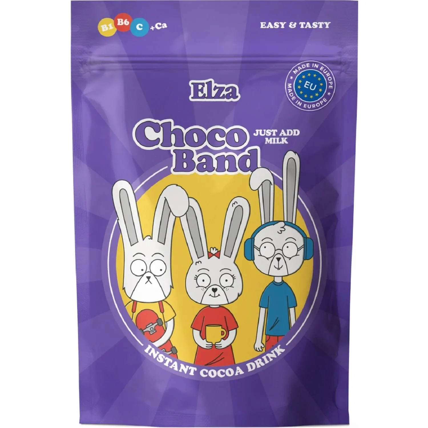 Какао Choco Bandс ELZA витаминами и кальцием растворимый 200г