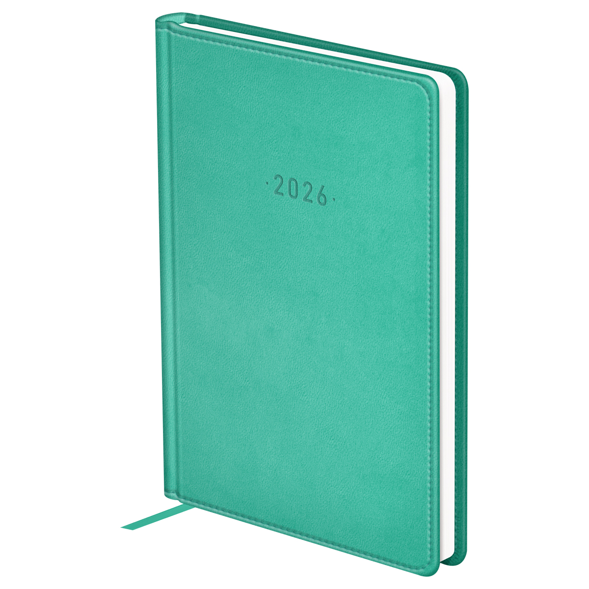 Ежедневник датированный 2026г., А6, 176л., твердый переплет, кожзам, BG "Winner. Light teal", светло-бирюзовый
