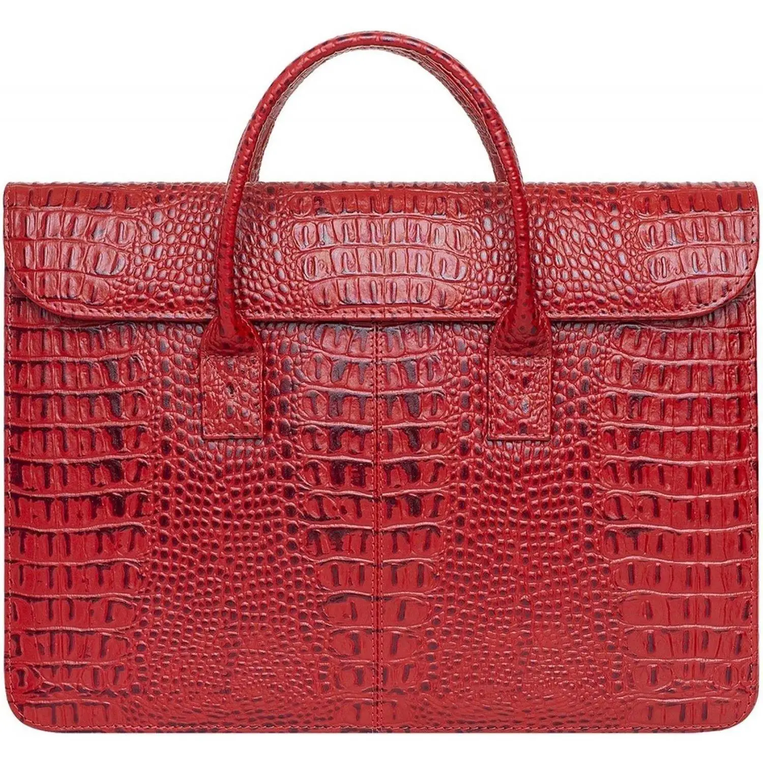 Сумка-папка д/документ 380x280x80,Franchesco Mariscotti,8-095к кроко томат