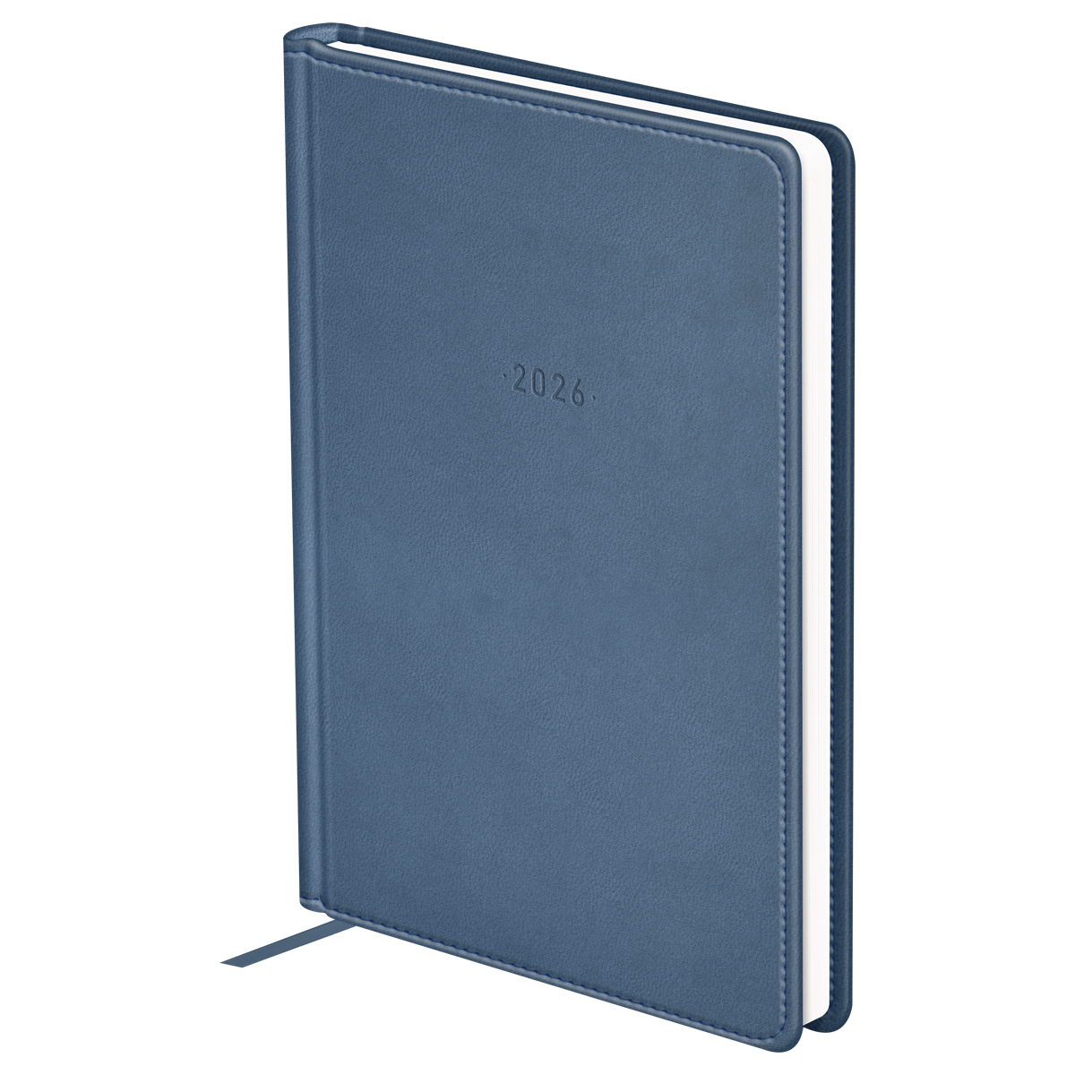 Ежедневник датированный 2026г., А5, 176л., твердый переплет, кожзам, BG "Winner. Gray", серо-голубой