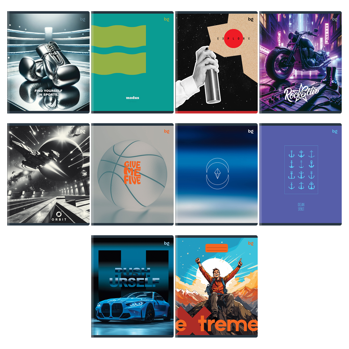 Тетрадь 48л., А5, линия BG "Mix-10. мальчики"