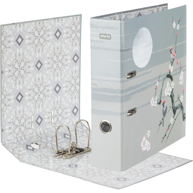Папка-регистратор А4, 80мм, Attache Selection Япон. Сад 2,лам. бум/лам. бум