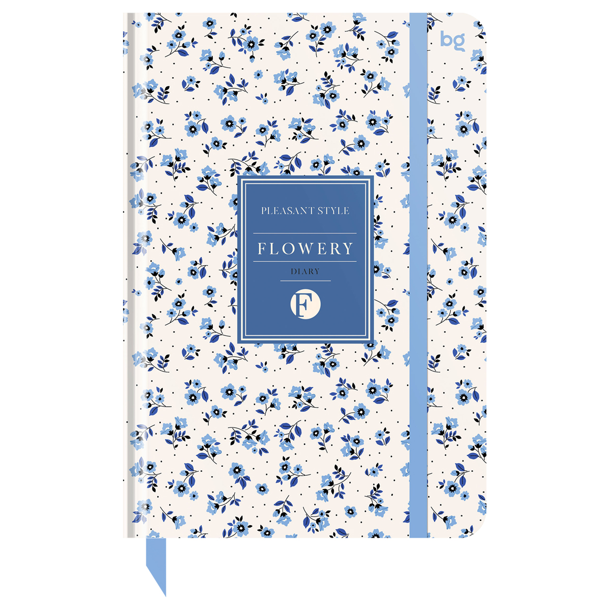 Ежедневник недатированный А5, 136л., 7БЦ BG "Flowery. White", глянцевая ламинация, отд.фольгой