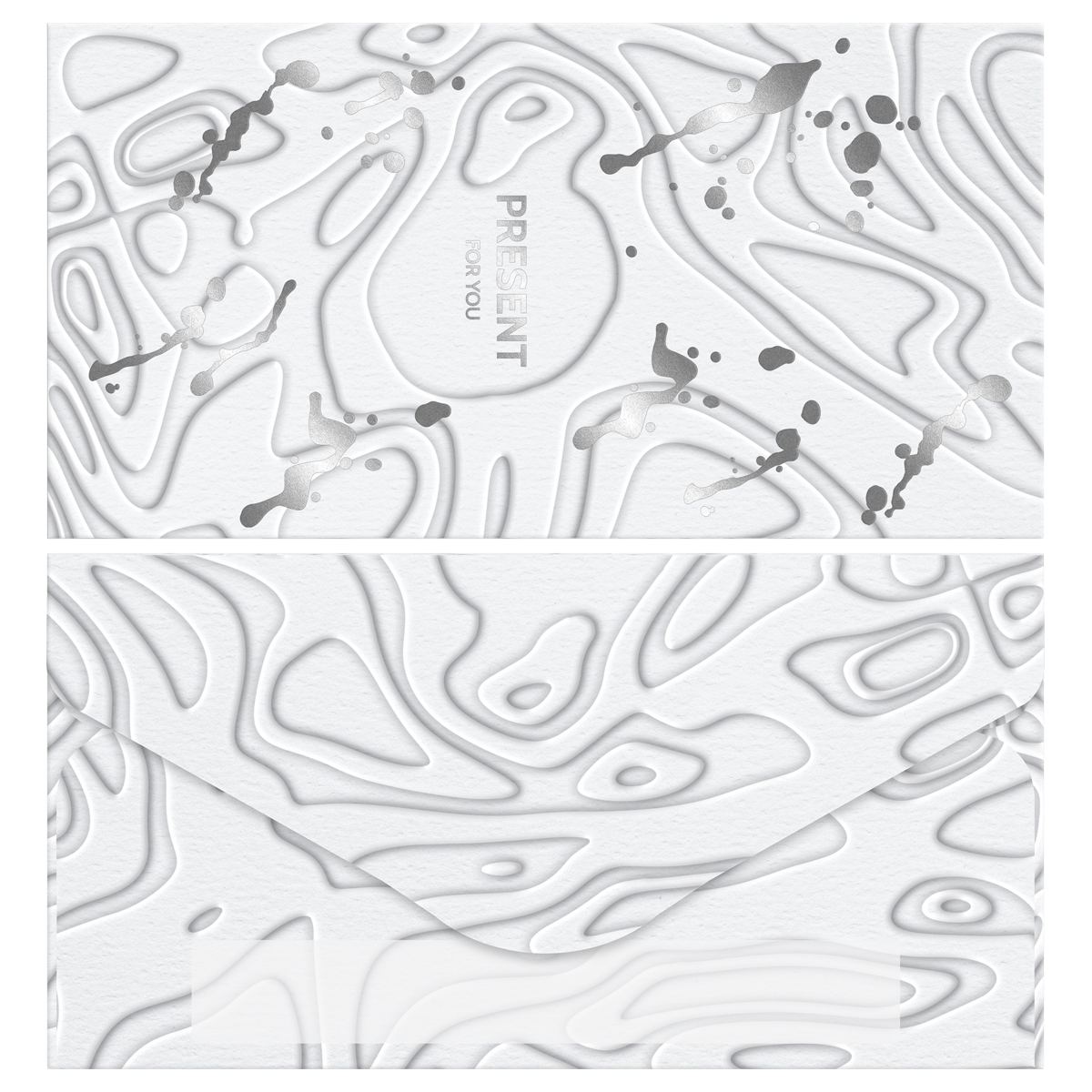 Конверт для денег MESHU "Drops" 85*164мм, матовая ламинация, фольга