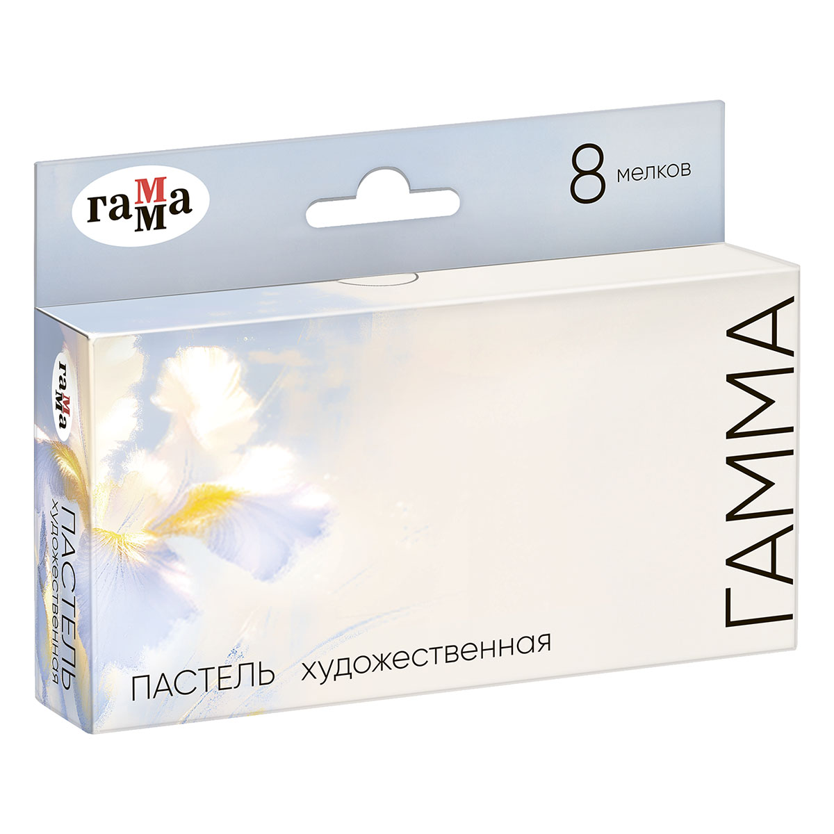 Пастель художественная Гамма , 8цв., половинки, "светлые тона" картон.упак.