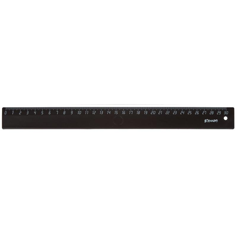 Линейка 30см Комус 2 шт/уп черная
