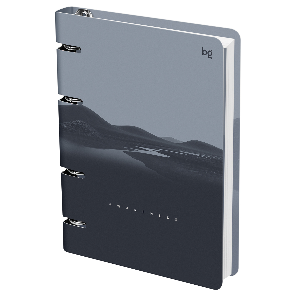 Тетрадь на кольцах А5, 120л., BG "Прикосновение тумана", картон, софт-тач ламинация, тиснение фольгой